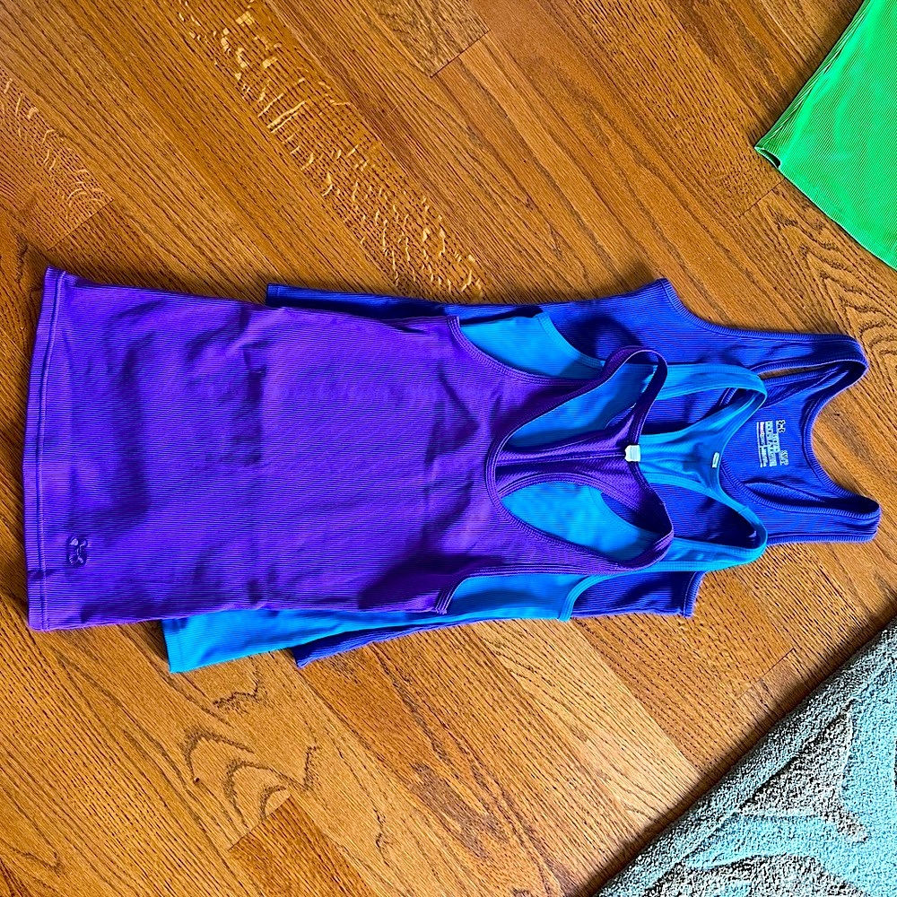 UnderArmour | 3 Shirt Bundle | Small |Workout Tops | purple / blue / dark blue
